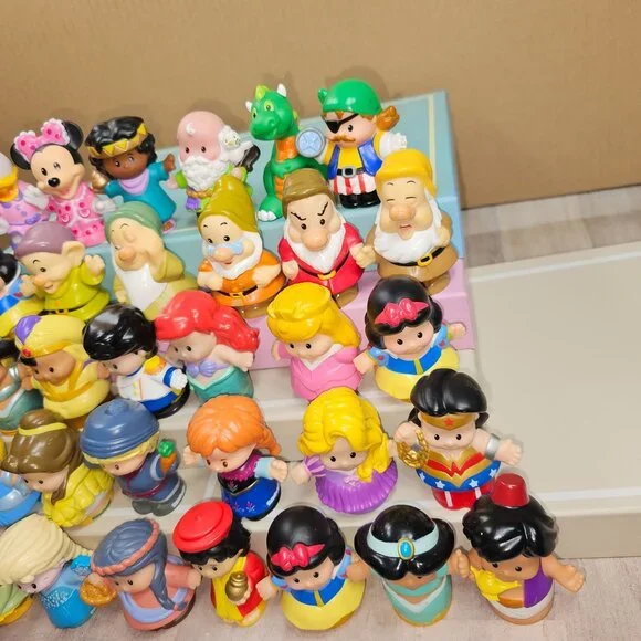 Little People Lot Of 31 Disney Princess Minnie Dwarfs Noah Dragon Eric Elsa - Picture 3 of 8